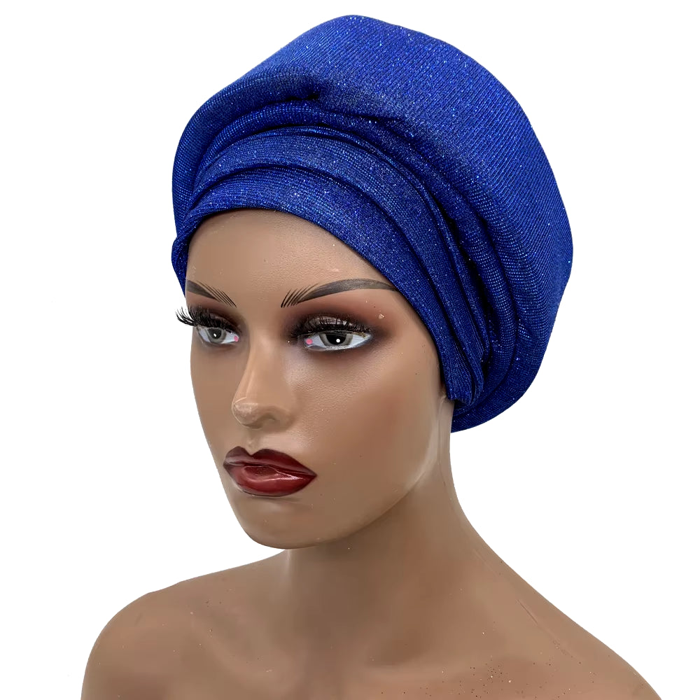 Glittering African Women'S Turban Cap Muslim Female Head Wraps